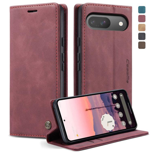 For Google Pixel 10 / 10 Pro / 9 CaseMe 013 Multifunctional Horizontal Flip Leather Phone Case(Wine Red) - Google Cases by CaseMe | Online Shopping UK | buy2fix