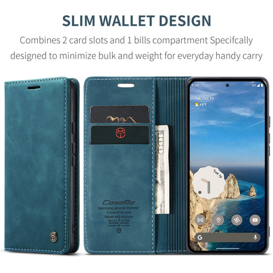 For Google Pixel 10 / 10 Pro / 9 CaseMe 013 Multifunctional Horizontal Flip Leather Phone Case(Blue) - Google Cases by CaseMe | Online Shopping UK | buy2fix