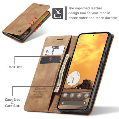 For Google Pixel 10 / 10 Pro / 9 CaseMe 013 Multifunctional Horizontal Flip Leather Phone Case(Brown) - Google Cases by CaseMe | Online Shopping UK | buy2fix