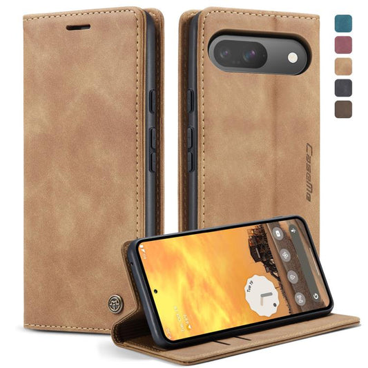 For Google Pixel 10 / 10 Pro / 9 CaseMe 013 Multifunctional Horizontal Flip Leather Phone Case(Brown) - Google Cases by CaseMe | Online Shopping UK | buy2fix