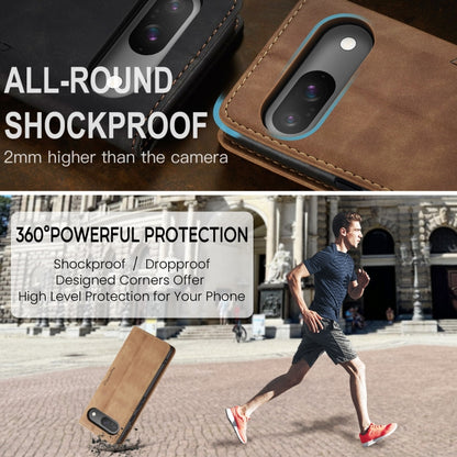 For Google Pixel 10 / 10 Pro / 9 CaseMe 013 Multifunctional Horizontal Flip Leather Phone Case(Brown) - Google Cases by CaseMe | Online Shopping UK | buy2fix