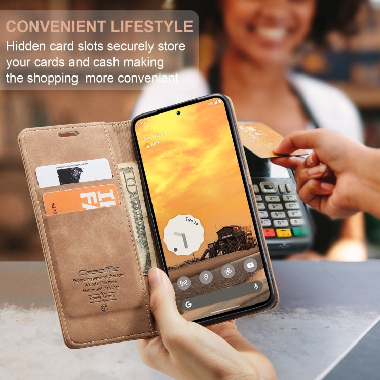 For Google Pixel 10 / 10 Pro / 9 CaseMe 013 Multifunctional Horizontal Flip Leather Phone Case(Brown) - Google Cases by CaseMe | Online Shopping UK | buy2fix