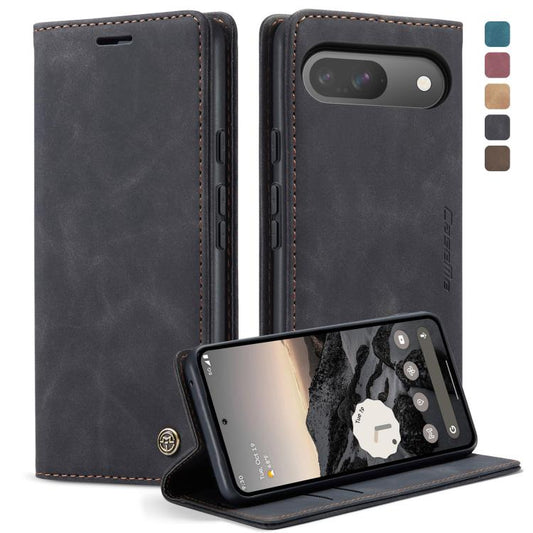For Google Pixel 10 / 10 Pro / 9 CaseMe 013 Multifunctional Horizontal Flip Leather Phone Case(Black) - Google Cases by CaseMe | Online Shopping UK | buy2fix