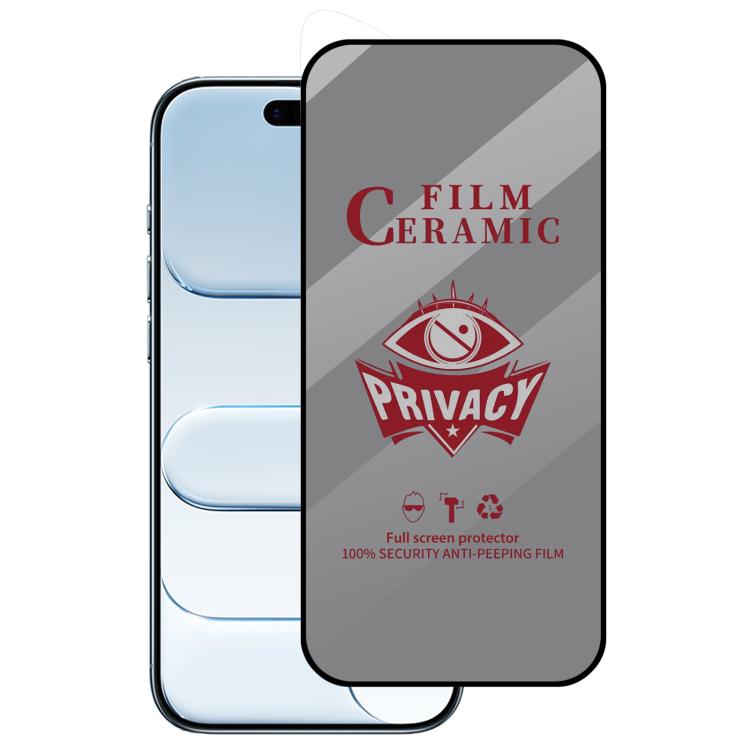 For iPhone Air Full Coverage HD Privacy Ceramic Film - iPhone Air Tempered Glass by buy2fix | Online Shopping UK | buy2fix