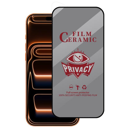 For iPhone 17 Pro Full Coverage HD Privacy Ceramic Film - iPhone 17 Pro Tempered Glass by buy2fix | Online Shopping UK | buy2fix