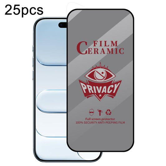 For iPhone Air 25pcs Full Coverage HD Privacy Ceramic Film - iPhone Air Tempered Glass by buy2fix | Online Shopping UK | buy2fix