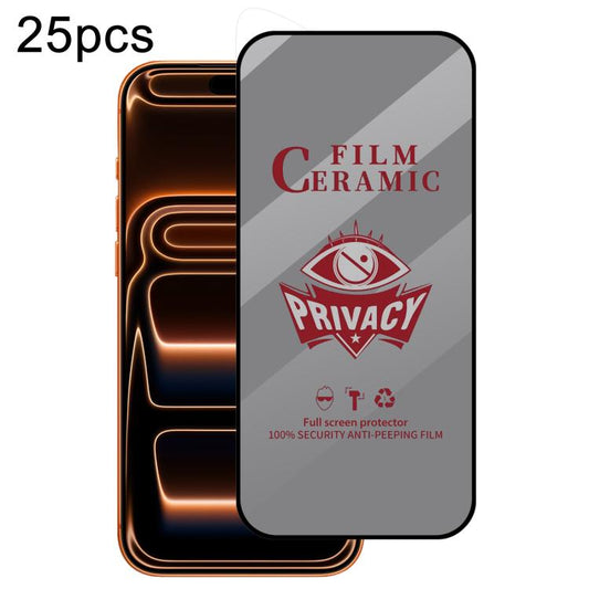 For iPhone 17 Pro 25pcs Full Coverage HD Privacy Ceramic Film - iPhone 17 Pro Tempered Glass by buy2fix | Online Shopping UK | buy2fix