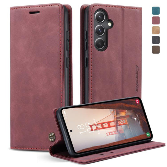 For Samsung Galaxy S23 FE 5G CaseMe 013 Multifunctional Horizontal Flip Leather Phone Case(Wine Red) - Galaxy S23 FE 5G Cases by CaseMe | Online Shopping UK | buy2fix