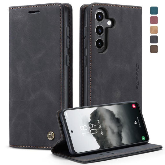 For Samsung Galaxy S24 5G CaseMe 013 Multifunctional Horizontal Flip Leather Phone Case(Black) - Galaxy S24 5G Cases by CaseMe | Online Shopping UK | buy2fix