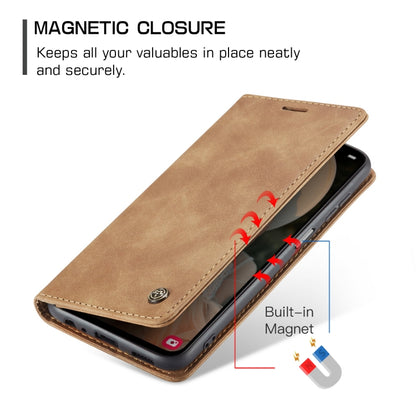 For Samsung Galaxy A15 5G CaseMe 013 Multifunctional Horizontal Flip Leather Phone Case(Brown) by CaseMe