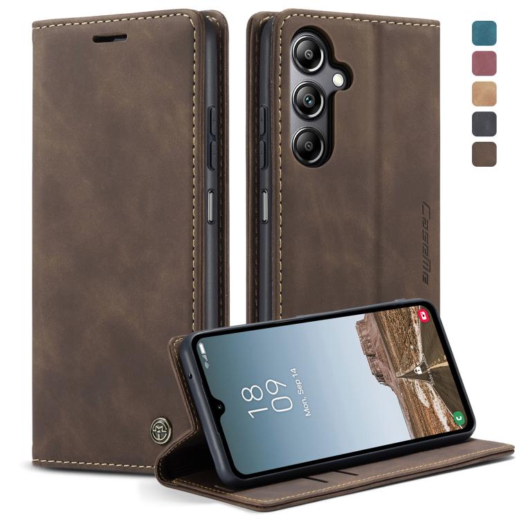 For Samsung Galaxy A05s CaseMe 013 Multifunctional Horizontal Flip Leather Phone Case(Coffee) by CaseMe