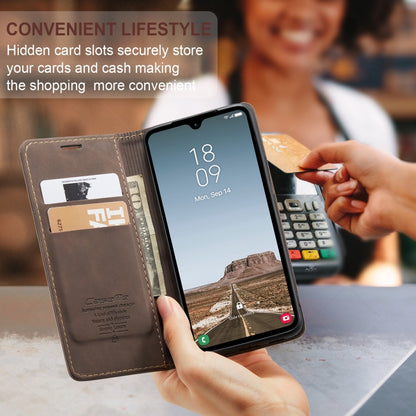 For Samsung Galaxy A05s CaseMe 013 Multifunctional Horizontal Flip Leather Phone Case(Coffee) by CaseMe
