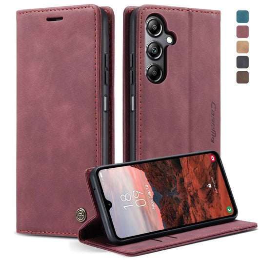 For Samsung Galaxy A05s CaseMe 013 Multifunctional Horizontal Flip Leather Phone Case(Wine Red) - Galaxy Phone Cases by CaseMe | Online Shopping UK | buy2fix