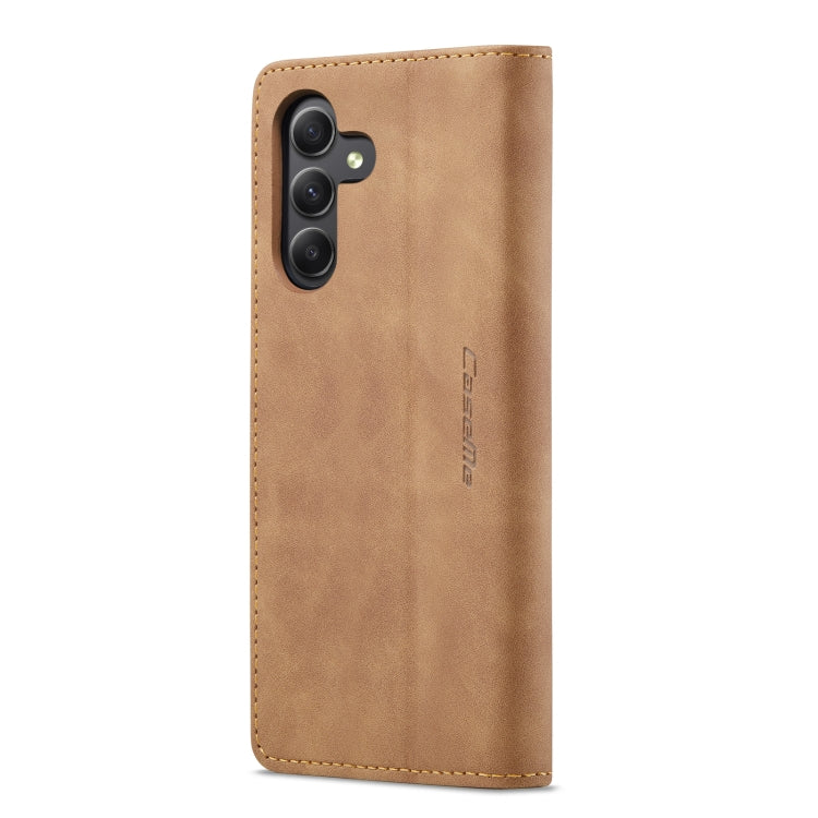 For Samsung Galaxy A25 5G CaseMe 013 Multifunctional Horizontal Flip Leather Phone Case(Brown) by CaseMe