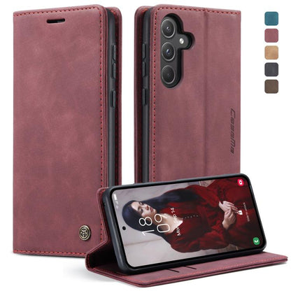 For Samsung Galaxy A55 5G CaseMe 013 Multifunctional Horizontal Flip Leather Phone Case(Wine Red) - Galaxy Phone Cases by CaseMe | Online Shopping UK | buy2fix