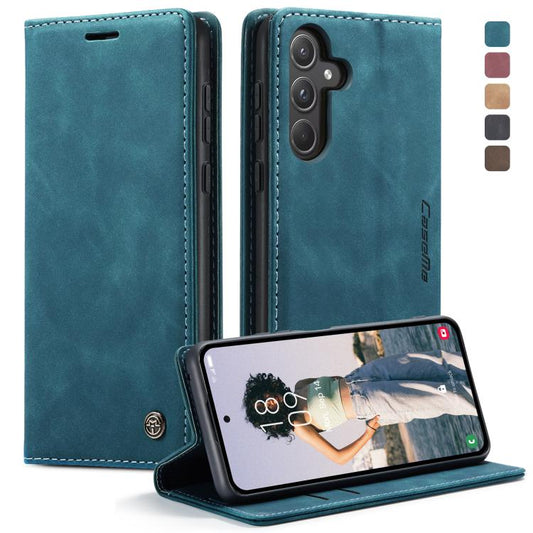 For Samsung Galaxy A55 5G CaseMe 013 Multifunctional Horizontal Flip Leather Phone Case(Blue) - Galaxy Phone Cases by CaseMe | Online Shopping UK | buy2fix