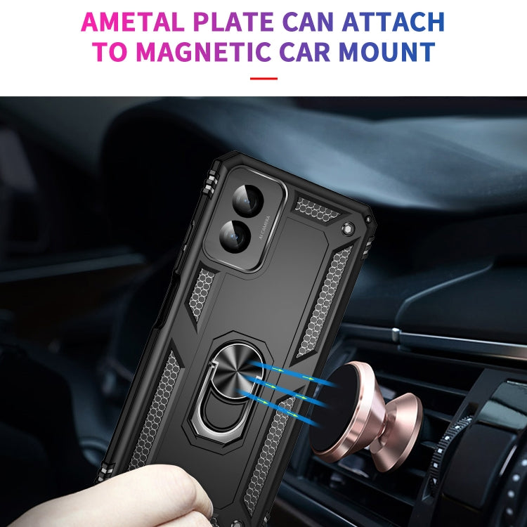 For Motorola Moto G Power 5G 2024 Shockproof TPU + PC Phone Case with Holder(Black) by buy2fix