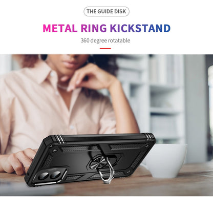 For Motorola Moto G Power 5G 2024 Shockproof TPU + PC Phone Case with Holder(Black) by buy2fix