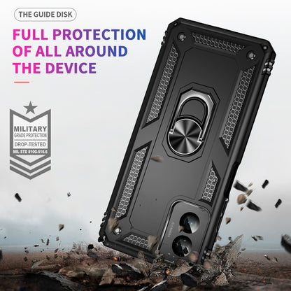 For Motorola Moto G Power 5G 2024 Shockproof TPU + PC Phone Case with Holder(Black) by buy2fix