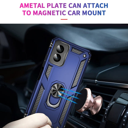 For Motorola Moto G Power 5G 2024 Shockproof TPU + PC Phone Case with Holder(Blue) by buy2fix