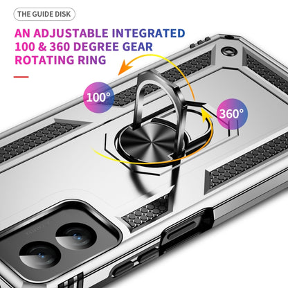 For Motorola Moto G Power 5G 2024 Shockproof TPU + PC Phone Case with Holder(Silver) by buy2fix