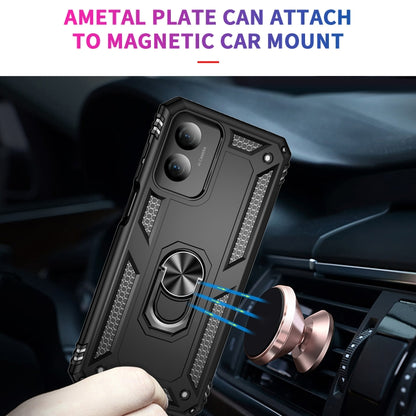 For Motorola Moto G Play 4G 2024 Shockproof TPU + PC Phone Case with Holder(Black) by buy2fix