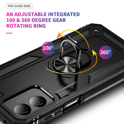 For Motorola Moto G Play 4G 2024 Shockproof TPU + PC Phone Case with Holder(Black) by buy2fix