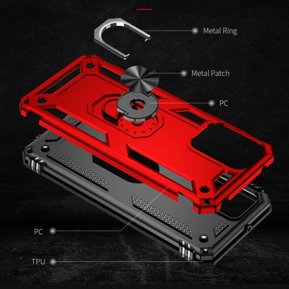 For Motorola Moto G Play 4G 2024 Shockproof TPU + PC Phone Case with Holder(Red) by buy2fix