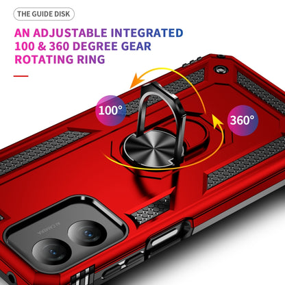 For Motorola Moto G Play 4G 2024 Shockproof TPU + PC Phone Case with Holder(Red) by buy2fix