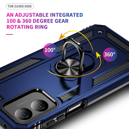 For Motorola Moto G Play 4G 2024 Shockproof TPU + PC Phone Case with Holder(Blue) by buy2fix