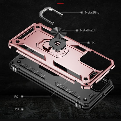 For Motorola Moto G Play 4G 2024 Shockproof TPU + PC Phone Case with Holder(Rose Gold) by buy2fix