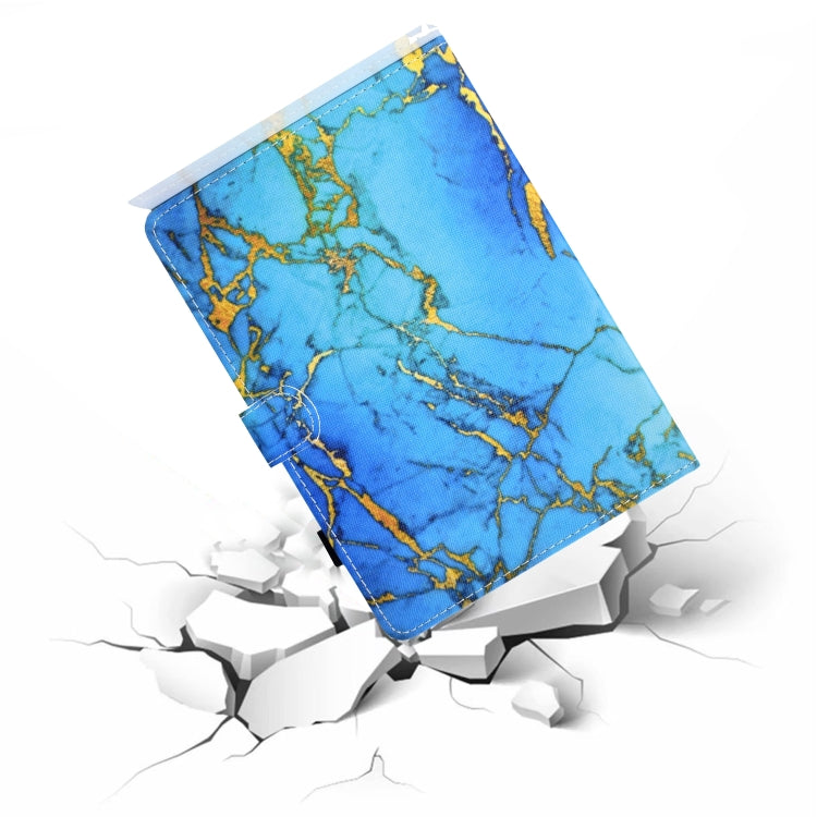 For Samsung Galaxy Tab A9+ Coloured Drawing Stitching Flip PU Tablet Case with Sleep / Wake-up Function(Gilded Marble) - Galaxy Tab A9+ by buy2fix | Online Shopping UK | buy2fix