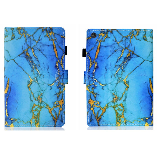 For Samsung Galaxy Tab A9 Coloured Drawing Stitching Flip PU Tablet Case with Sleep / Wake-up Function(Gilded Marble) - Galaxy Tab A9 by buy2fix | Online Shopping UK | buy2fix