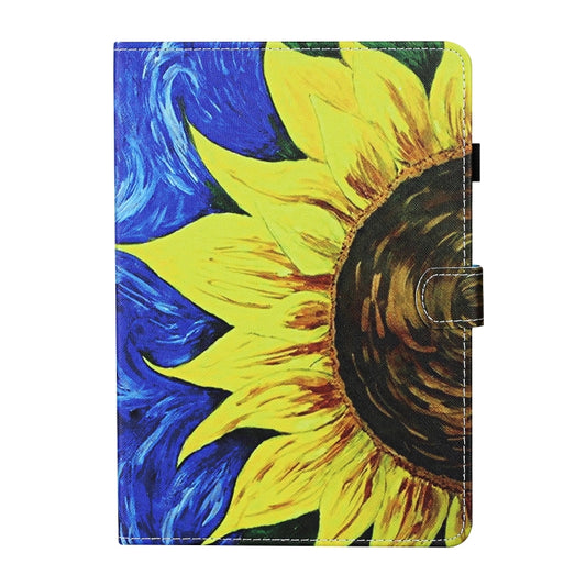 For Samsung Galaxy Tab A9+ Coloured Drawing Stitching Smart Leather Tablet Case with Sleep / Wake-up Function(Sunflower) - Galaxy Tab A9+ by buy2fix | Online Shopping UK | buy2fix