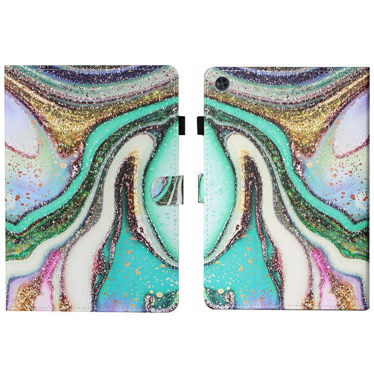 For Samsung Galaxy Tab A9+ Coloured Drawing Stitching Smart Leather Tablet Case with Sleep / Wake-up Function(Colored Sand) - Galaxy Tab A9+ by buy2fix | Online Shopping UK | buy2fix