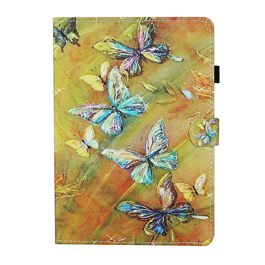 For Samsung Galaxy Tab A9+ Coloured Drawing Stitching Smart Leather Tablet Case with Sleep / Wake-up Function(Butterfly) - Galaxy Tab A9+ by buy2fix | Online Shopping UK | buy2fix
