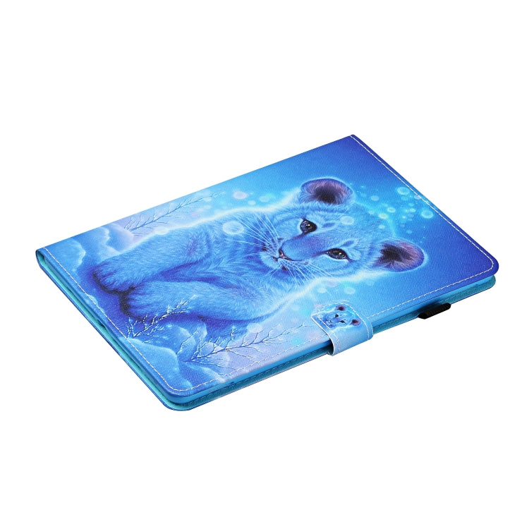 For Samsung Galaxy Tab A9 Coloured Drawing Stitching Smart Leather Tablet Case with Sleep / Wake-up Function(Little Tiger) - Galaxy Tab A9 by buy2fix | Online Shopping UK | buy2fix