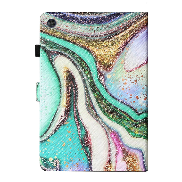 For Samsung Galaxy Tab A9 Coloured Drawing Stitching Smart Leather Tablet Case with Sleep / Wake-up Function(Colored Sand) - Galaxy Tab A9 by buy2fix | Online Shopping UK | buy2fix