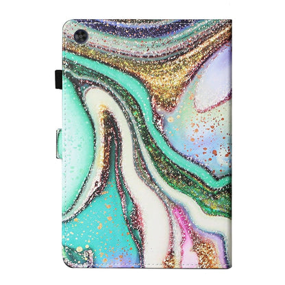 For Samsung Galaxy Tab A9 Coloured Drawing Stitching Smart Leather Tablet Case with Sleep / Wake-up Function(Colored Sand) - Galaxy Tab A9 by buy2fix | Online Shopping UK | buy2fix
