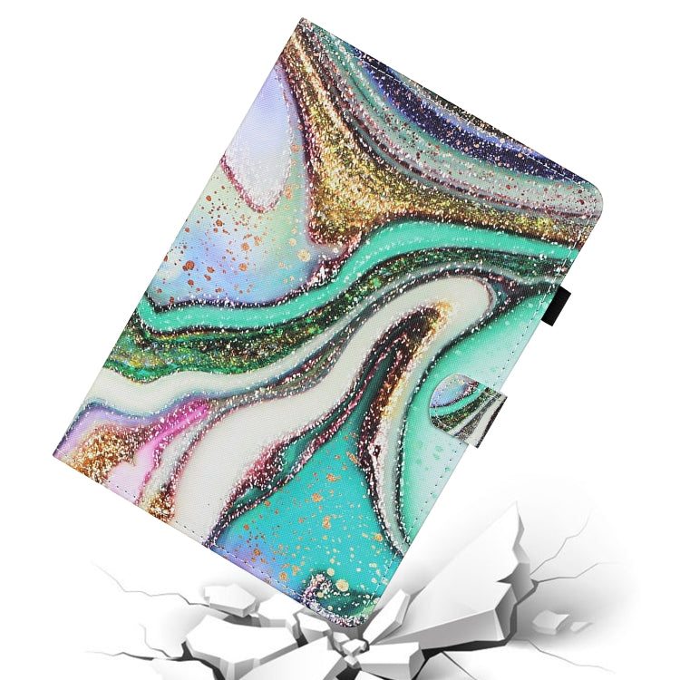 For Samsung Galaxy Tab A9 Coloured Drawing Stitching Smart Leather Tablet Case with Sleep / Wake-up Function(Colored Sand) - Galaxy Tab A9 by buy2fix | Online Shopping UK | buy2fix