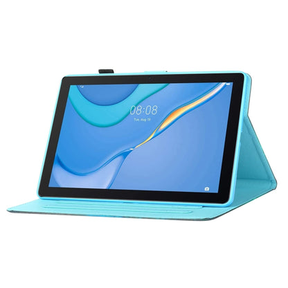 For Samsung Galaxy Tab A9+ Coloured Drawing Stitching Smart Leather Tablet Case with Sleep / Wake-up Function(Sunflower) - Galaxy Tab A9+ by buy2fix | Online Shopping UK | buy2fix