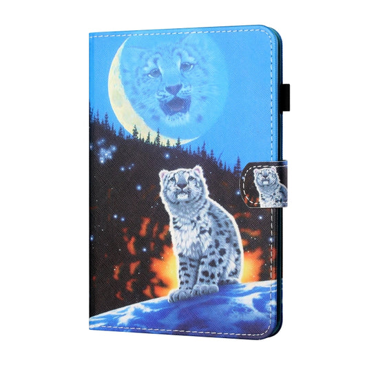 For Samsung Galaxy Tab A9+ Coloured Drawing Stitching Flip PU Tablet Case with Sleep / Wake-up Function(Double Shadow Tiger) - Galaxy Tab A9+ by buy2fix | Online Shopping UK | buy2fix