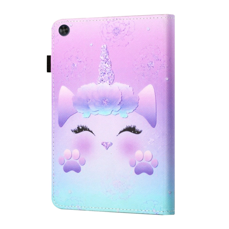 For Samsung Galaxy Tab A9+ Coloured Drawing Stitching Flip PU Tablet Case with Sleep / Wake-up Function(Unicorn) - Galaxy Tab A9+ by buy2fix | Online Shopping UK | buy2fix