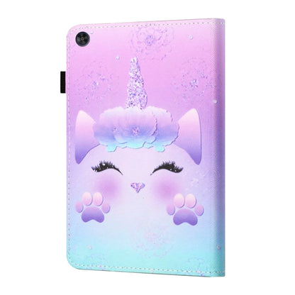 For Samsung Galaxy Tab A9+ Coloured Drawing Stitching Flip PU Tablet Case with Sleep / Wake-up Function(Unicorn) - Galaxy Tab A9+ by buy2fix | Online Shopping UK | buy2fix