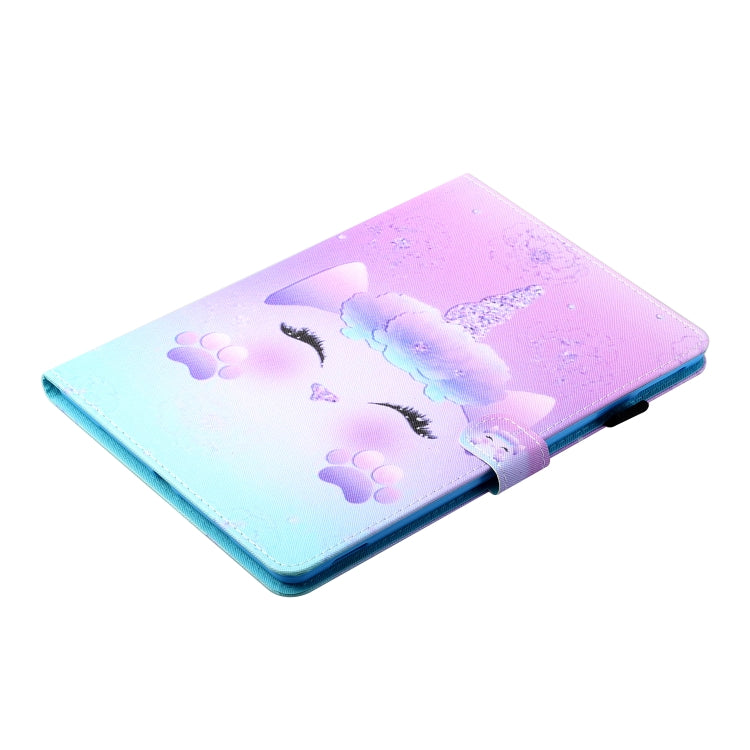 For Samsung Galaxy Tab A9+ Coloured Drawing Stitching Flip PU Tablet Case with Sleep / Wake-up Function(Unicorn) - Galaxy Tab A9+ by buy2fix | Online Shopping UK | buy2fix