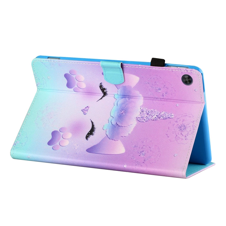 For Samsung Galaxy Tab A9+ Coloured Drawing Stitching Flip PU Tablet Case with Sleep / Wake-up Function(Unicorn) - Galaxy Tab A9+ by buy2fix | Online Shopping UK | buy2fix