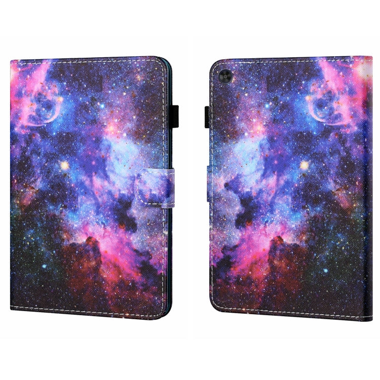 For Samsung Galaxy Tab A9+ Coloured Drawing Stitching Flip PU Tablet Case with Sleep / Wake-up Function(Starry Sky) - Galaxy Tab A9+ by buy2fix | Online Shopping UK | buy2fix