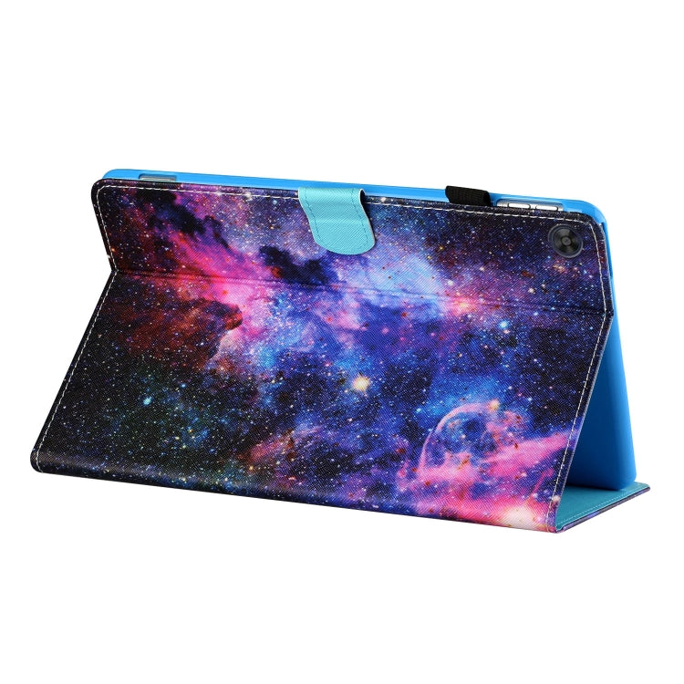 For Samsung Galaxy Tab A9+ Coloured Drawing Stitching Flip PU Tablet Case with Sleep / Wake-up Function(Starry Sky) - Galaxy Tab A9+ by buy2fix | Online Shopping UK | buy2fix