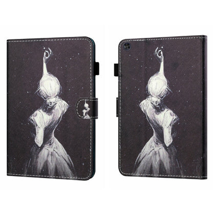 For Samsung Galaxy Tab A9+ Coloured Drawing Stitching Flip PU Tablet Case with Sleep / Wake-up Function(Star Girl) - Galaxy Tab A9+ by buy2fix | Online Shopping UK | buy2fix