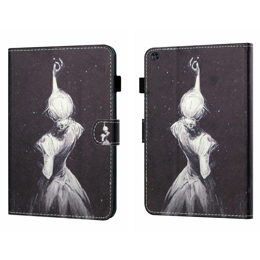 For Samsung Galaxy Tab A9+ Coloured Drawing Stitching Flip PU Tablet Case with Sleep / Wake-up Function(Star Girl) - Galaxy Tab A9+ by buy2fix | Online Shopping UK | buy2fix